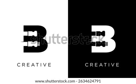 B Letter plumbing logo design vector template, plumber logo design