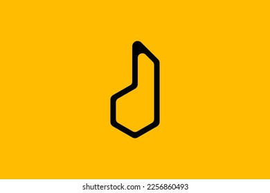 B letter with polygon shape logo templet