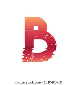 B Letter River Logo Template vector icon illustration design