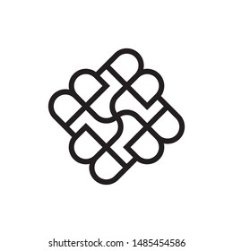 B letter rotation logo design vector