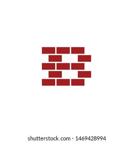 B letter shape brick logo design