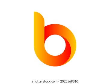 b letter shape logo template illustration design . vector eps 10