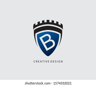 B Letter Shield Logo Icon Design Stock Vector (Royalty Free) 1574332021