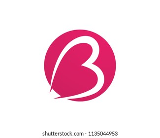 B Letter with shield logo template
