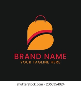 B letter shop logo - B letter  logo