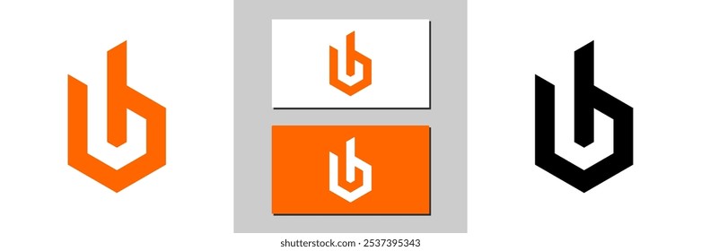 b letter sign icon white and black logo 