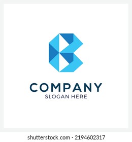 B-Briefmarke Vector-Logo-Design für Unternehmen