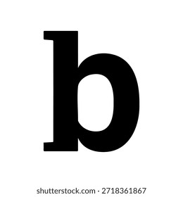 b letter silhouette vector flat illustration design.