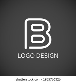 b letter for simple logo design