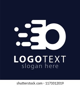 b letter with speed pixel logo icon vector template