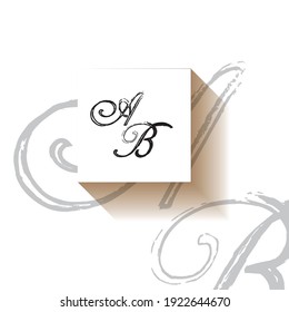 A and B Letter in splash style