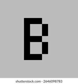 B LETTER SQUARE UNIQUE VECTOR LOGO