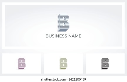 B Letter Stack Layer Logo