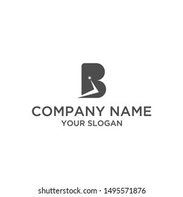 B letter and star logo design