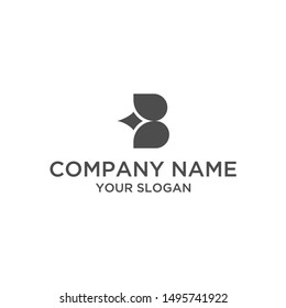 B letter and star logo design