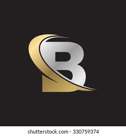 B Letter Swoosh Golden Logo: เวกเตอร์สต็อก (ปลอดค่าลิขสิทธิ์) 330759374 ...