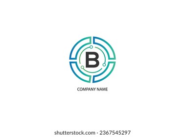B Letter tech Business Template Vector icon