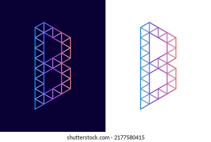 B Letter Technology Colorful Muster Design Logo. Vorlage für kreatives B-Brief-Design Modernes Logo