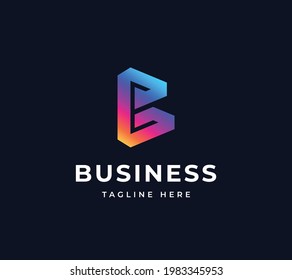 B letter technology vector logo design. minimalist tech logo design