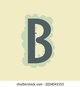 'B' letter that can be used for the product name logo