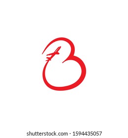 B Letter TRAVEL creative concept template design