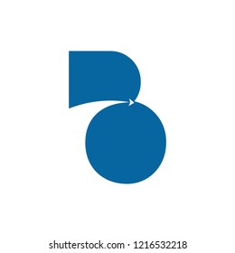 B letter travel symbol logo element