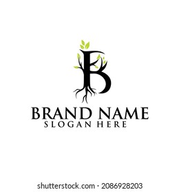 B letter tree ornament logo