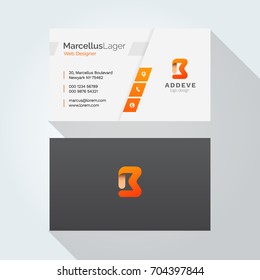 B Letter typography Alphabet logo corporate business card design template