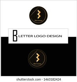 B letter unique logo concept