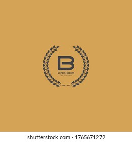 Diseño de marca de palabra única de letra B