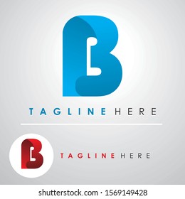 B letter vector design illustration