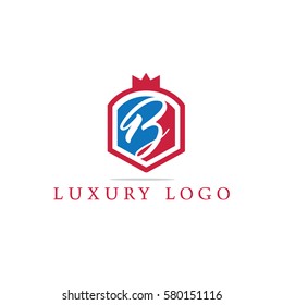 B letter vector design. Luxury letter B logo design.