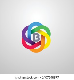 B LETTER VECTOR LOGO APHABET ICON
