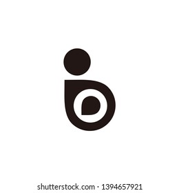B letter vector logo with dew drop water icon
