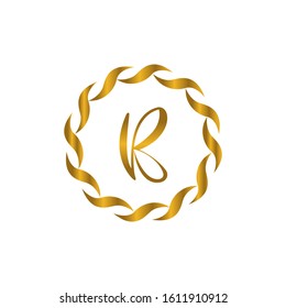B letter vector logo.  letter vector logo. Letter B  leaves icon design template elements. Vector color sign. Luxury letter b logo