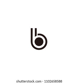 b letter vector logo. ob letter vector logo