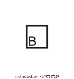b letter vector logo on the square vector logo