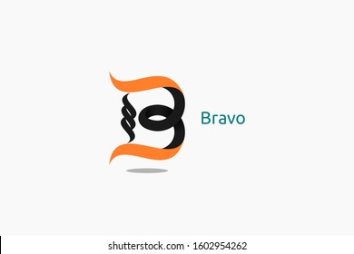 b letter vector logo. trendy design vector. bravo theme logo company. 