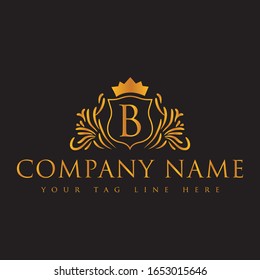 B Letter Vector Luxury Logo Design. This logo design is high resolution vector logo.you can use anywhere for web and print.