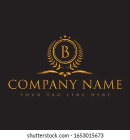 B Letter Vector Luxury Logo Design. This logo design is high resolution vector logo.you can use anywhere for web and print.