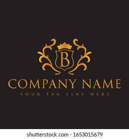 B Letter Vector Luxury Logo Design. This logo design is high resolution vector logo.you can use anywhere for web and print.