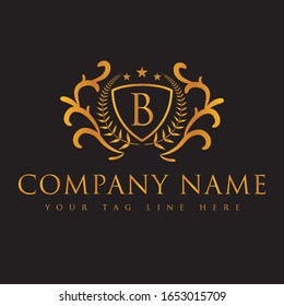 B Letter Vector Luxury Logo Design. This logo design is high resolution vector logo.you can use anywhere for web and print.