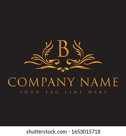 B Letter Vector Luxury Logo Design. This logo design is high resolution vector logo.you can use anywhere for web and print.