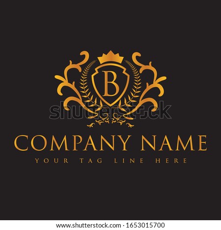 B Letter Vector Luxury Logo Design. This logo design is high resolution vector logo.you can use anywhere for web and print.