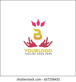 B letter vector set of trendy linear icon and logo design. Massage center and relax brand identity