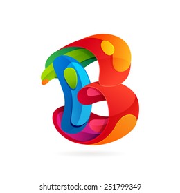 B letter volume logo, vector design template elements