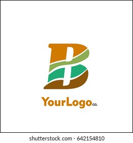 B letter wave Logo Template vector illustration and nature icon vector