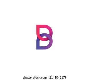 B lettering logo design out of overlaying circles