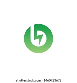 B lettering logo design. Power or energy logo ideas. Battery, thunder.