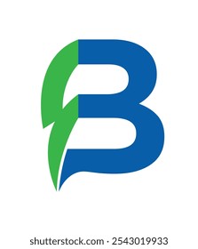 b letterm unique vector design